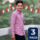 thumbnail image 1 of Pack 3 Camisa Huaso Cuadrillé Algodón Niño Juvenil Color Rojo, 1 of 8