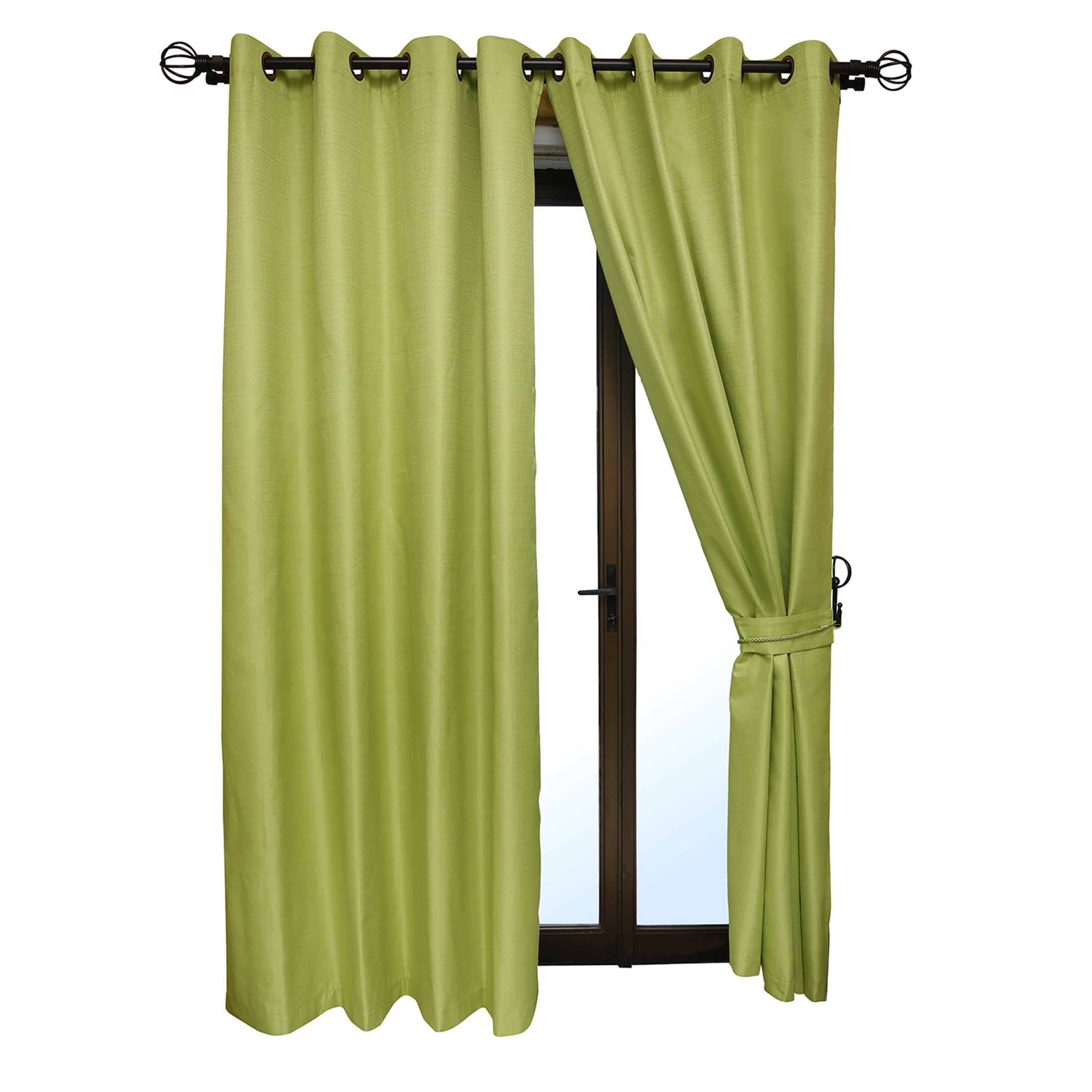 Mallorca - Set De Cortinas Blackout Con Argollas 6 Piezas Pistacho