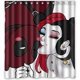 thumbnail image 1 of Cortina de ducha con diseño de Harley Quinn y Deadpool con ganchos (66 x 72 pulgadas), 1 of 3