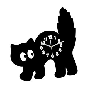 Bothyi - Reloj De Pared Con Forma De Gato, Ligero Y Silencioso, Para Colgar En La Oficina, La Granja, La Cafetería Y El Bar