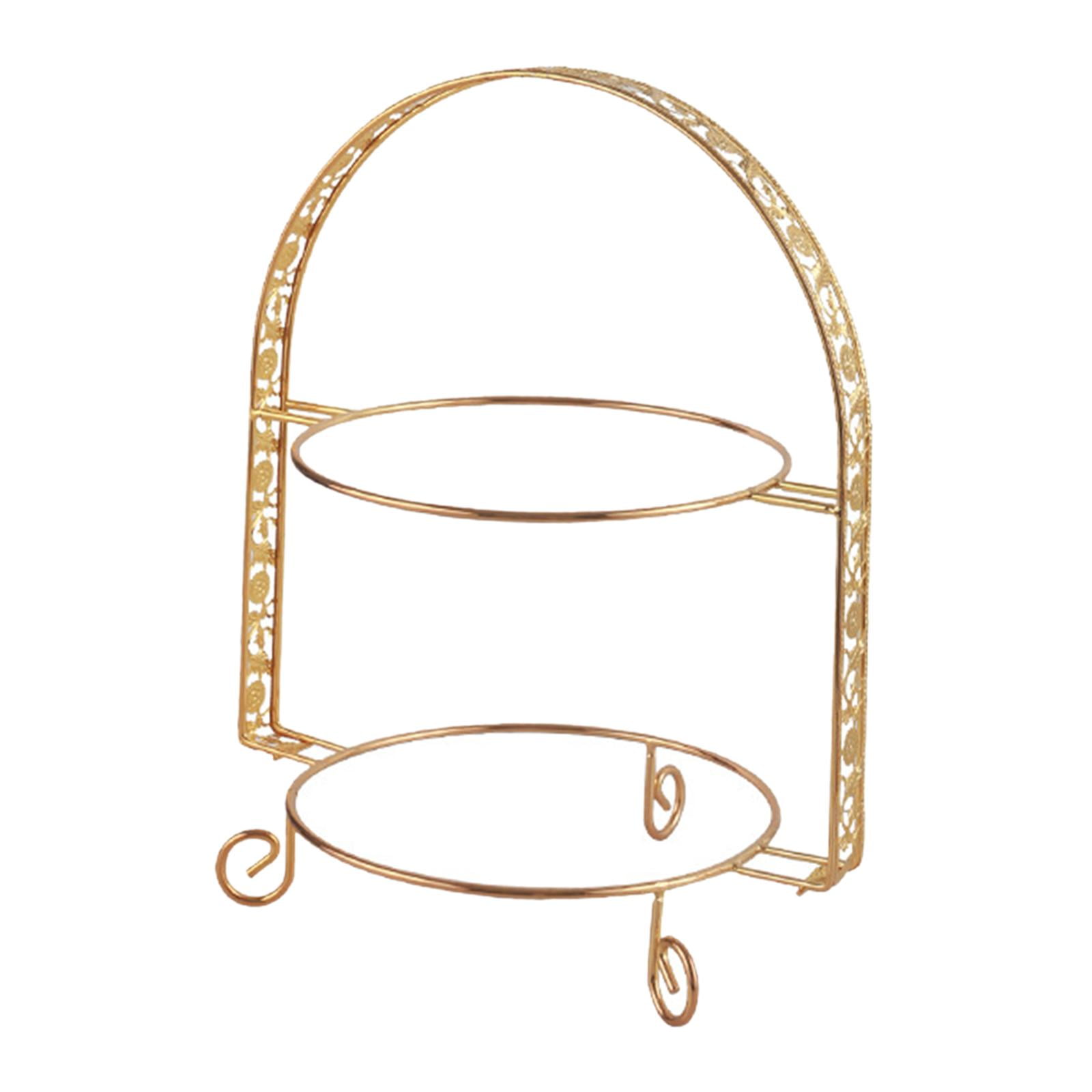 Magideal - Soporte Para Tartas De 2 Niveles Sin Plato, Soporte Para Postres, Centro De Mesa, Soporte Para Postres De Frutas Para Bodas, Cumpleaños, Inauguración