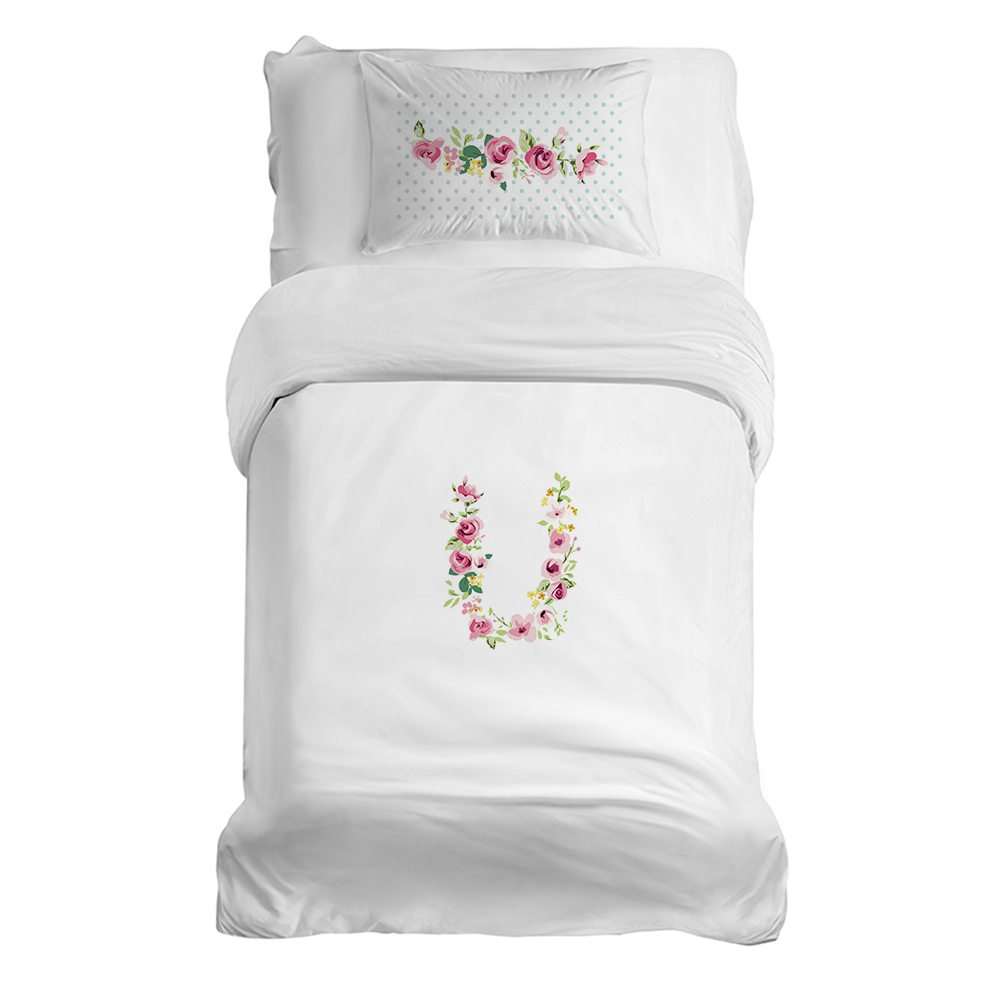 Tuyo Print - Cubreplumón Transición Letras Vintage U