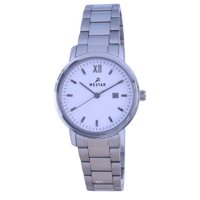 Westar - Reloj 40245Stn101 Esfera Blanca Acero Inoxidable Cuarzo Para Mujer, Azul