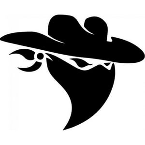 Rienda Libre Graphics - Decomural Masked Bandit Head Wild West America Usa Ws-33006