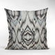 thumbnail image 4 of Almohada Ikat Dream de Plutus Brands, color azul, negro y crema, 100% lino, 4 of 5
