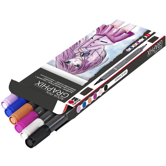 Set de 6 Plumas de Pintura Marabu Multi