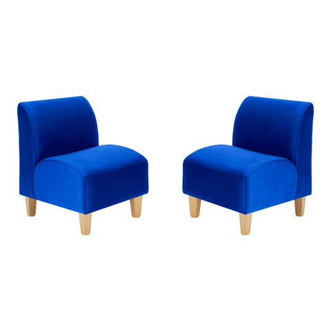 Bodevir - Set Poltrona Soft 1C Felpa 05 Azul Rey