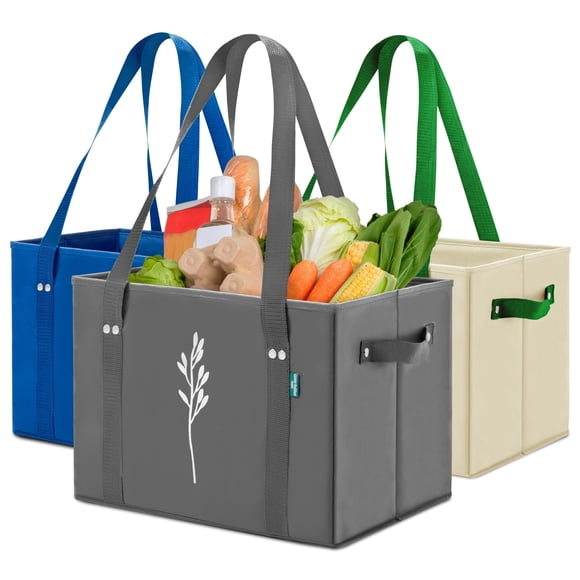 Bolsas De Supermercado Reutilizables Resistentes 30 Kg Paquete De 3