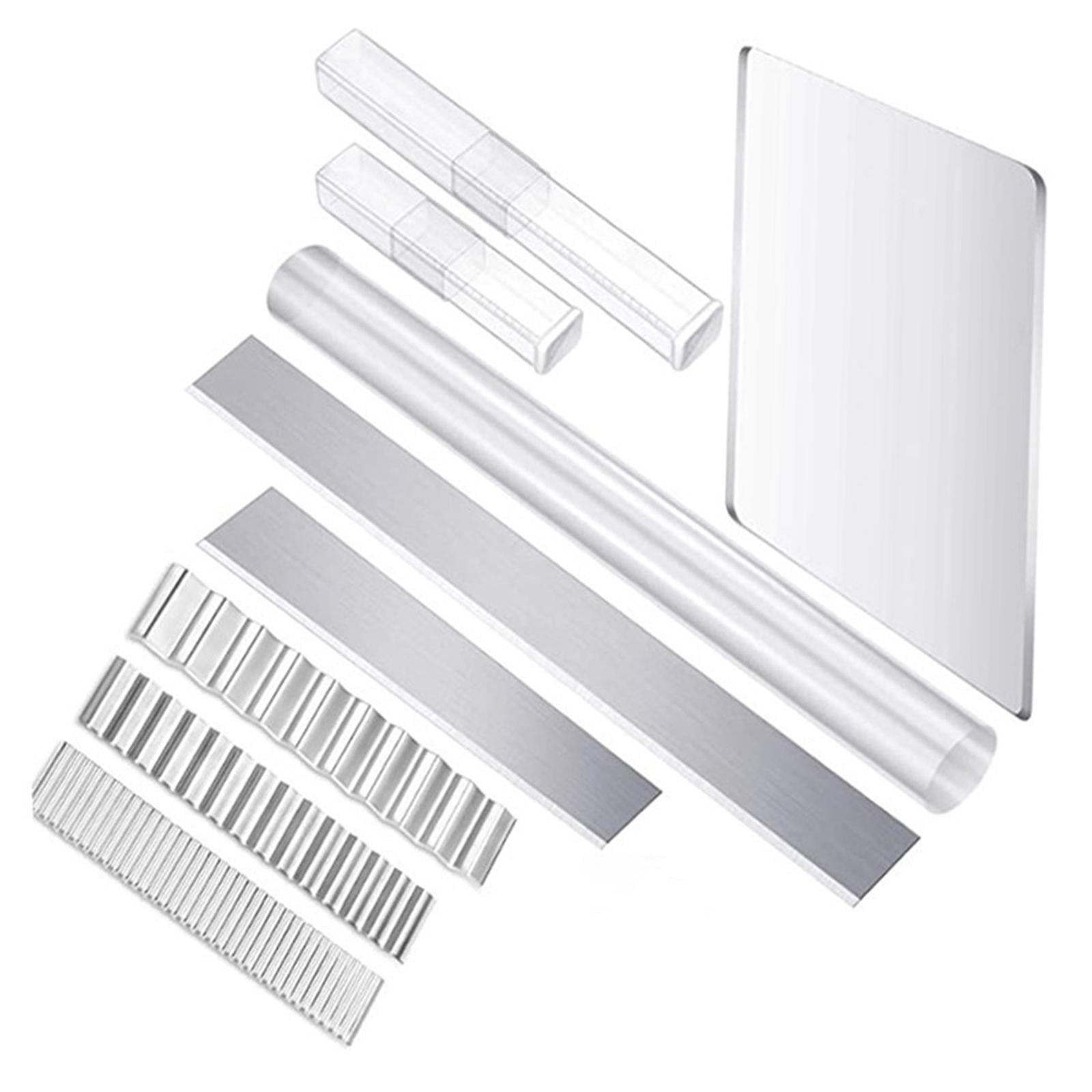 Magideal - 9 Piezas De Cortadores De Arcilla Polimérica Flexibles, Cuchilla Rebanadora De Arcilla, Hoja De Material Acero Al Carbono, Cuchilla Cortadora De Arcilla,