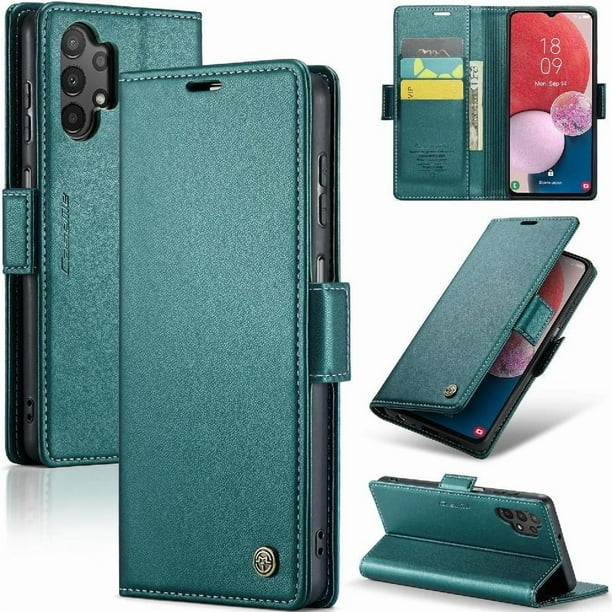 CaseMe tipo cartera Samsung Galaxy M13 5G con cierre magnético, RFID, tarjetero, soporte, carga inalámbrica