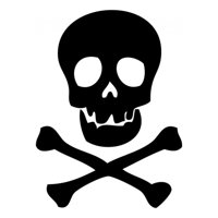 Rienda Libre Graphics - Decomural Skull And Crossbones Pirate Ws-34596