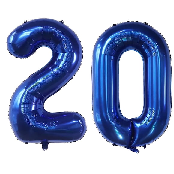 Globos numéricos EBAIJQUO, 20 x 40 pulgadas, azul marino, para fiesta