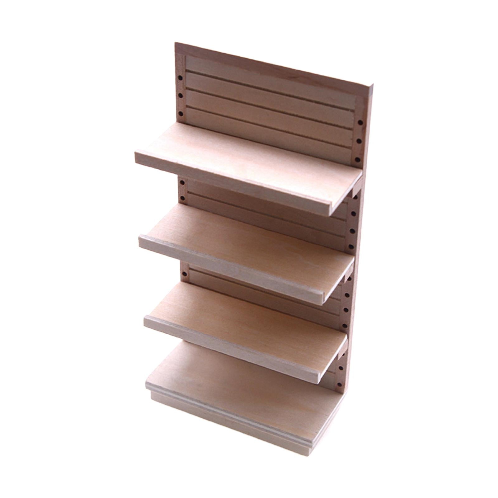 Magideal - Estante De Exhibición Para 1:12, Accesorios Para Muebles, Juguetes, Estante De Almacenamiento De Madera En Miniatura Para Sala De Esta