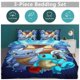 thumbnail image 5 of Squi_rtle Print Bedding Set Pattern Duvet Cove Set3 Pieces Quilt Cover And Pillowcases for Women Men Teens, 5 of 5