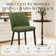 thumbnail image 4 of Sillas de comedor COLAMY tapizadas, juego de 4 con patas de madera, color verde, 4 of 6