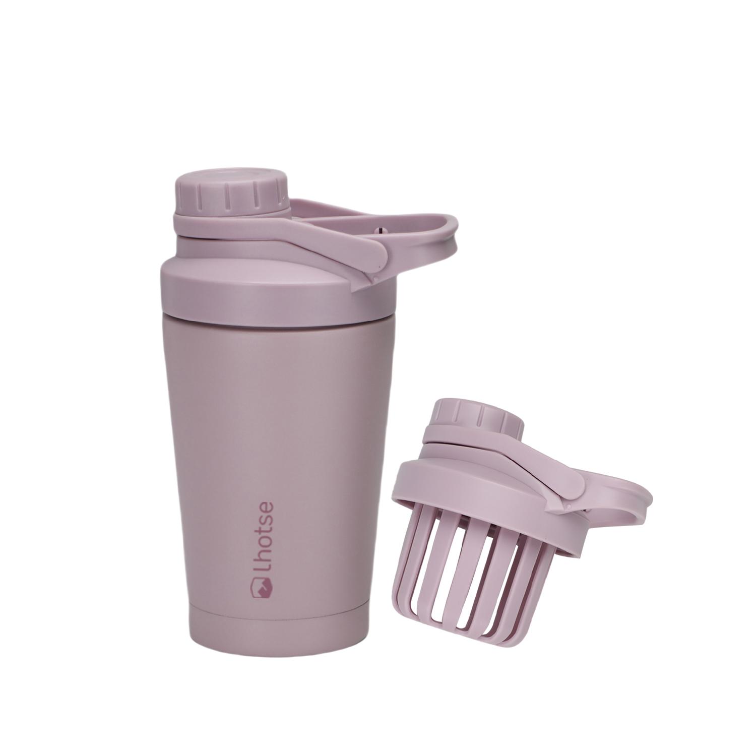 Shaker Vaso Proteina Acero Inoxidable Nutricore 500Ml Lhotse Rosa
