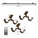 thumbnail image 4 of Set Doble De Barras Para Cortina Extensible 120-210 Cm De Metal Diámetro 16/19 Mm Soporte De Techo Terminal Cónico Color Café, 4 of 4