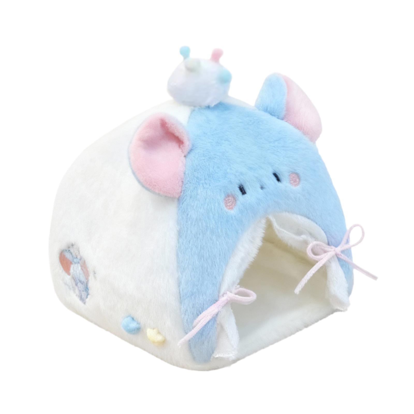 Magideal - Cama De Tienda Para Muñecas Cama Miniatura Cama De Muñeca Accesorio De Casa De Muñecas Peluche Portátil Adecuada Para Colección Decoración De Escritor Azul