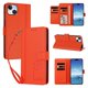 thumbnail image 2 of Funda Cartera Trébol para iPhone 15 Plus con Ranuras Tarjetas y Carga Inalámbrica Naranja, 2 of 6