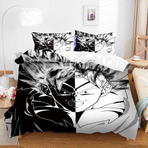 New Dragon Ball Duvet Comforter Quilt Cover Set Super Saiyan Bedding Set Anime Cartoon Bed Bedroom Home Children Kids Boys Gifts Bed Sheets