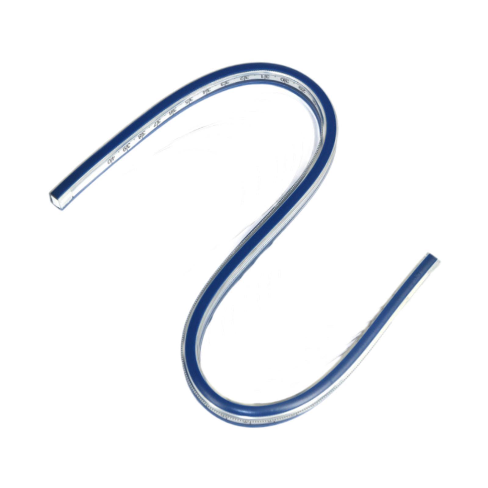 Magideal - Regla Curva Flexible, Regla De División De Ingeniería De Gráficos De Doble Cara, Flexible Para Suministros De Oficina, Dibujo, Acolchado, Patchwork 100Cm