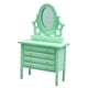 thumbnail image 3 of 1:12 Dollhouse Mini Dresser DIY Escena Accesorios Para La Decoración Del Dormitorio Verde, 3 of 5