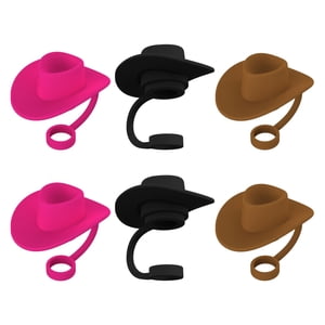 Bothyi - Lindos Gorros De Paja Cubre Accesorios De Taza Regalos De Fiesta Puntas De Paja De Silicona Cubierta 6 Piezas Mezcla