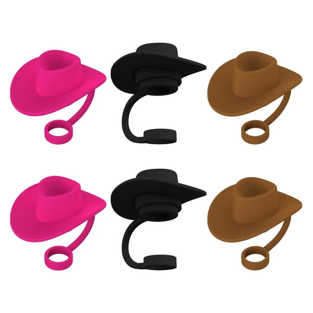 Lindos Gorros De Paja Cubre Accesorios De Taza Regalos De Fiesta Puntas De Paja De Silicona Cubierta 6 Piezas Mezcla