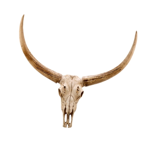 Escultura De Pared Con Cabeza De Toro Y Calavera, Obra De Arte Artesanal Para Chimenea, Galería, Granja, Estilo C