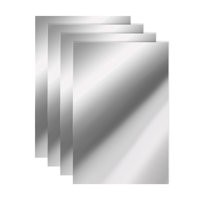 Magideal - 4 Piezas De De Pared De Espejo Flexible, Láminas De Espejo Acrílico, Azulejos De Espejo Decorativos De Arte Extraíbles Para El Fondo De La Pu , 20Cmx30Cm
