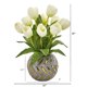 thumbnail image 2 of Arreglo artificial de tulipanes Nearly Natural con florero decorativo, 2 of 4