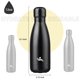 thumbnail image 3 of Botella De Agua 350 Ml De Acero Inoxidable Aislada Negra, 3 of 7