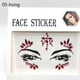 thumbnail image 1 of 5.71*5.91inch Sexy Face Sticker Rhinestone Tattoo Sticker Flashy False Tattoo Women's Party Eyebrow Sticker Decoration DIY Jewelry Tattoo Sticker, 1 of 3