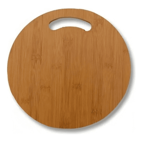 Genérico - Tabla Para Picar Y Cortar De Madera Circular Enchapada 30Cm Liso