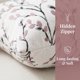 thumbnail image 3 of REGALWOVEN 2 Piezas Funda de Almohada Decorativa Clásica Bordada Jacquard Teal Patrón de Fundas de Almohada para Exterior Interior Flor Rosa 18" x 18", 3 of 7
