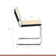 thumbnail image 5 of Comedor Mesa Eames 80cm redonda vidrio + 4 Sillas Breuer Madera - Negra, 5 of 8