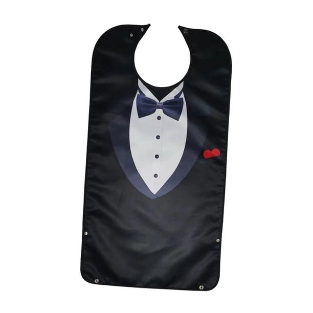 Babero para Adultos para Comer Protector de Ropa/Ajustable/Lavable a Máquina/Cómodo Patrón de Traje de Poliéster Unisex para Personas Mayores Mujeres Estilo G