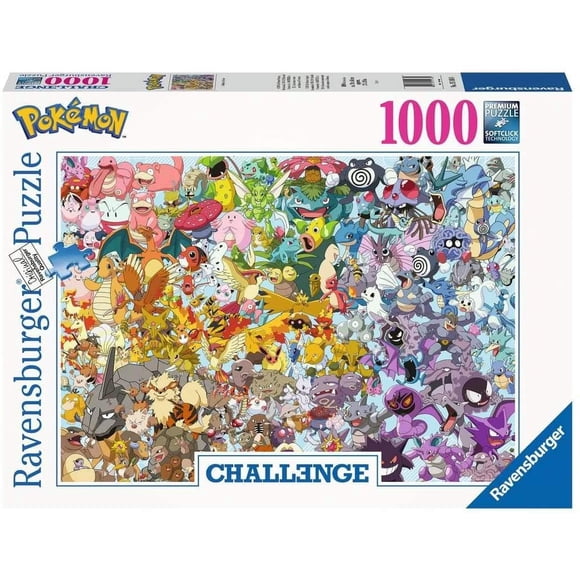 Ravensburger 15166 Pokemon 1000pc Challenge Jigsaw Puzzle, Ravensburger Ravensburger