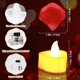 thumbnail image 2 of Pétalos de rosa artificiales con velas de té LED sin llama, 2 of 7