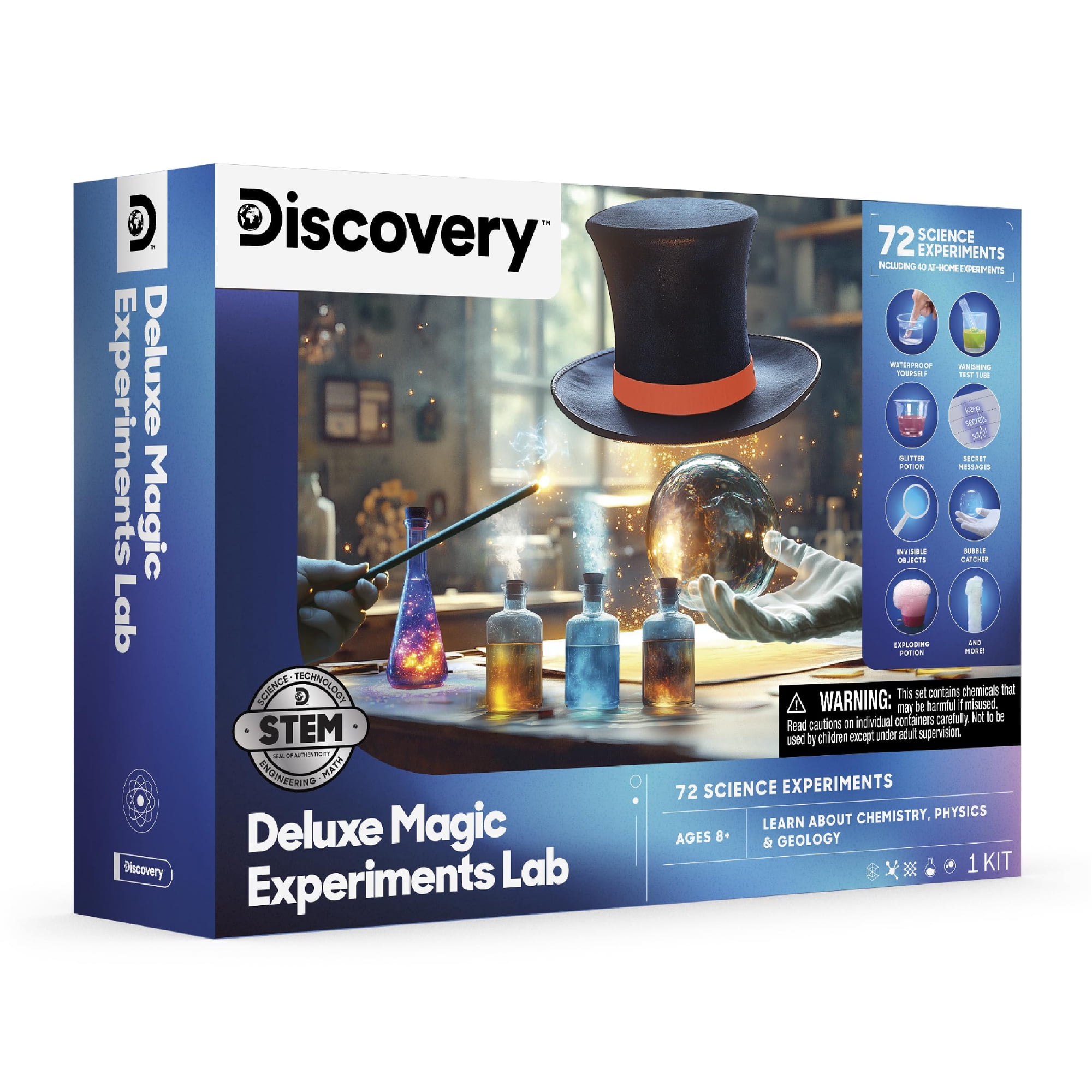 Discovery Kids - Kit De Laboratorio Científico Discovery Magic 72 Experimentos Para Niños Mayores De 8 Años