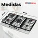 thumbnail image 3 of Encimera Gas Licuado 5 Platos Acero Inox con Chispero + Kit de Instalación, 3 of 11