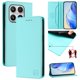 thumbnail image 1 of Funda Billetera con Soporte para Xiaomi 17 Bloqueo RFID Plegable Verde menta, 1 of 6
