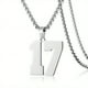 thumbnail image 1 of 1pc Stylish Stainless Steel Men's Athletes Number Pendant Necklace - Perfect for Baseball, Basketball, and Football Teams - Long Chain Necklace with Sports Number - Ideal Gift for Boys, 1 of 5