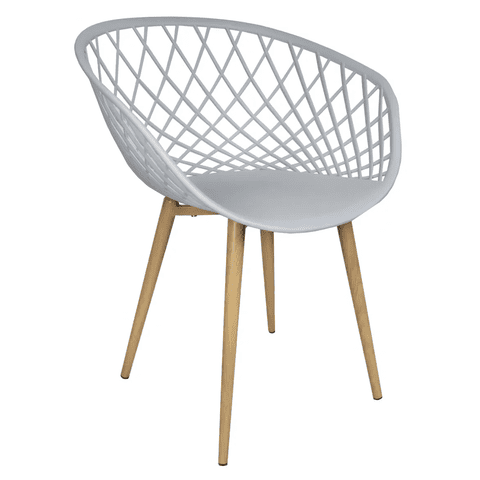 Habita2 Chile - Sitial Butaca Mesh Polipropileno Para Living O Terraza - Gris