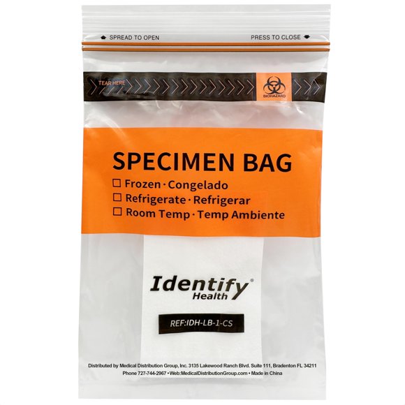 Bolsas de muestra Identify Health 15x23 cm (100 unidades)