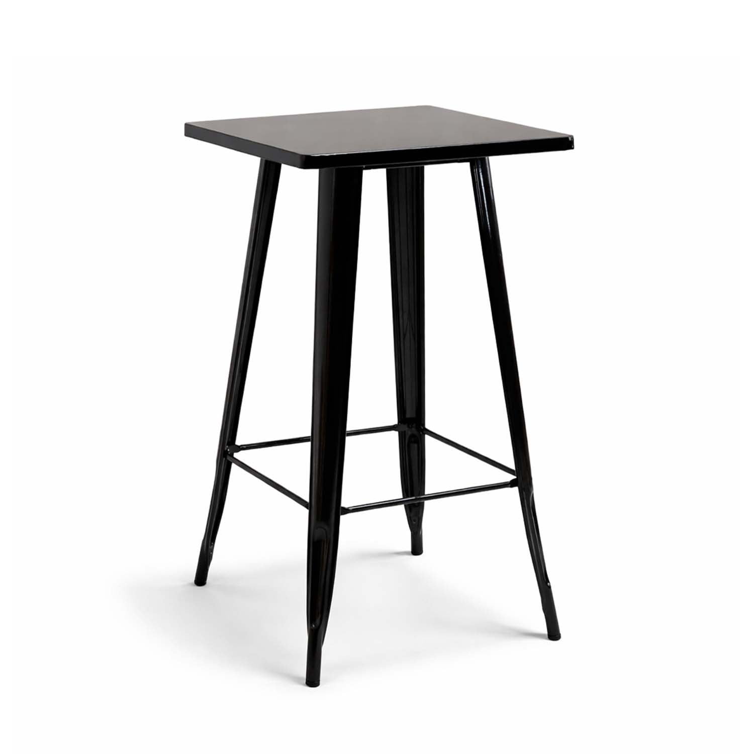 Novahus - Mesa Tolix Alta Bar Negra 60 X 60 Cm