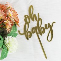 Decoración Para Tartas Qertesl Golden Oh Baby Para Fiestas De Bebés