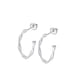 thumbnail image 1 of Aros LP3781-4/3 Lotus Silver Mujer Hoops, 1 of 2