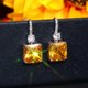 thumbnail image 1 of Exquisite Citrine Dangle Earrings 925 Silver Plated Ear Jewelry For Women Bridal Wedding Jewelry, 1 of 2