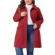 thumbnail image 1 of Abrigo de mujer talla grande Agnes Orinda con cuello vuelto, abotonado, cálido, largo con bolsillo 3X rojo, 1 of 6